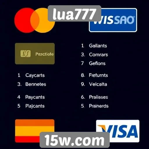 Métodos de pagamento aceitos no site lua777